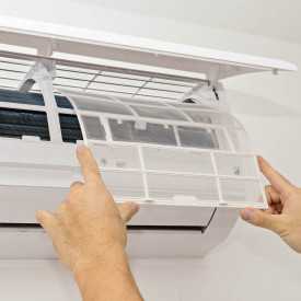 Changing the Filter in the Air Conditioning The Concept of Safe and Healthy Housing Air conditioning In London UK